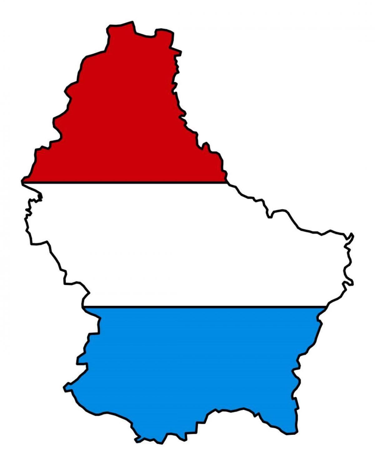 карта Люксембургу прапор 