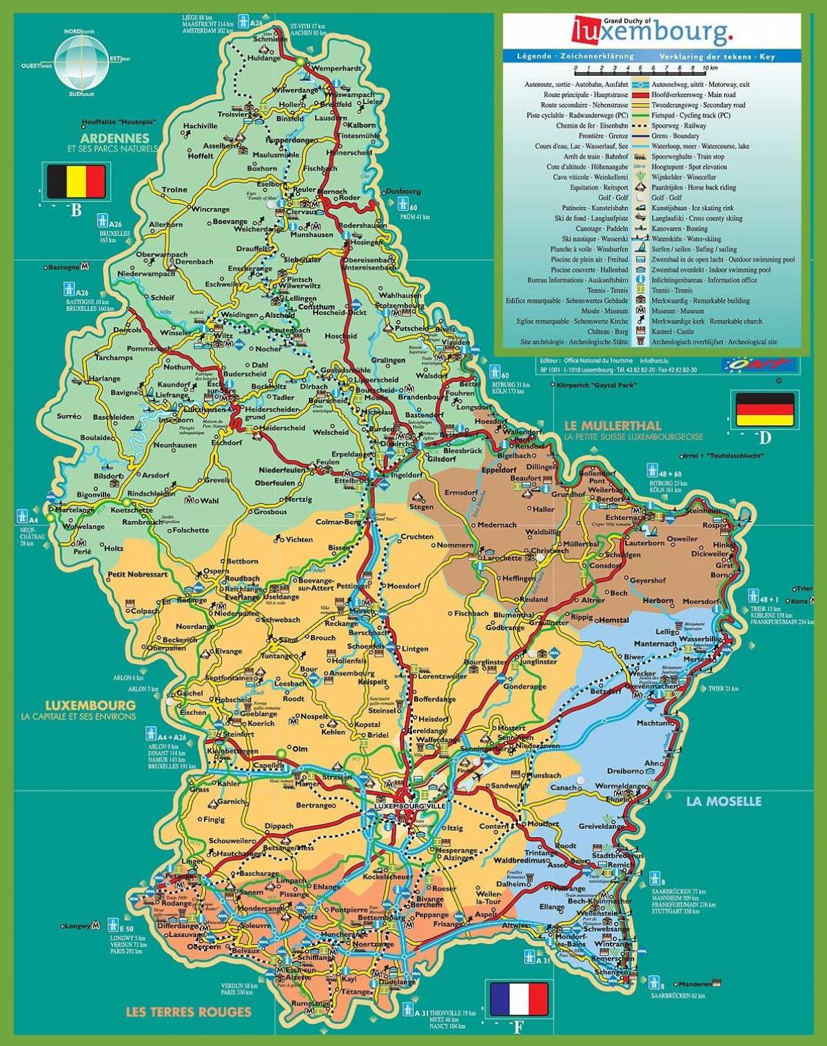 Люксембург пам'ятки карта