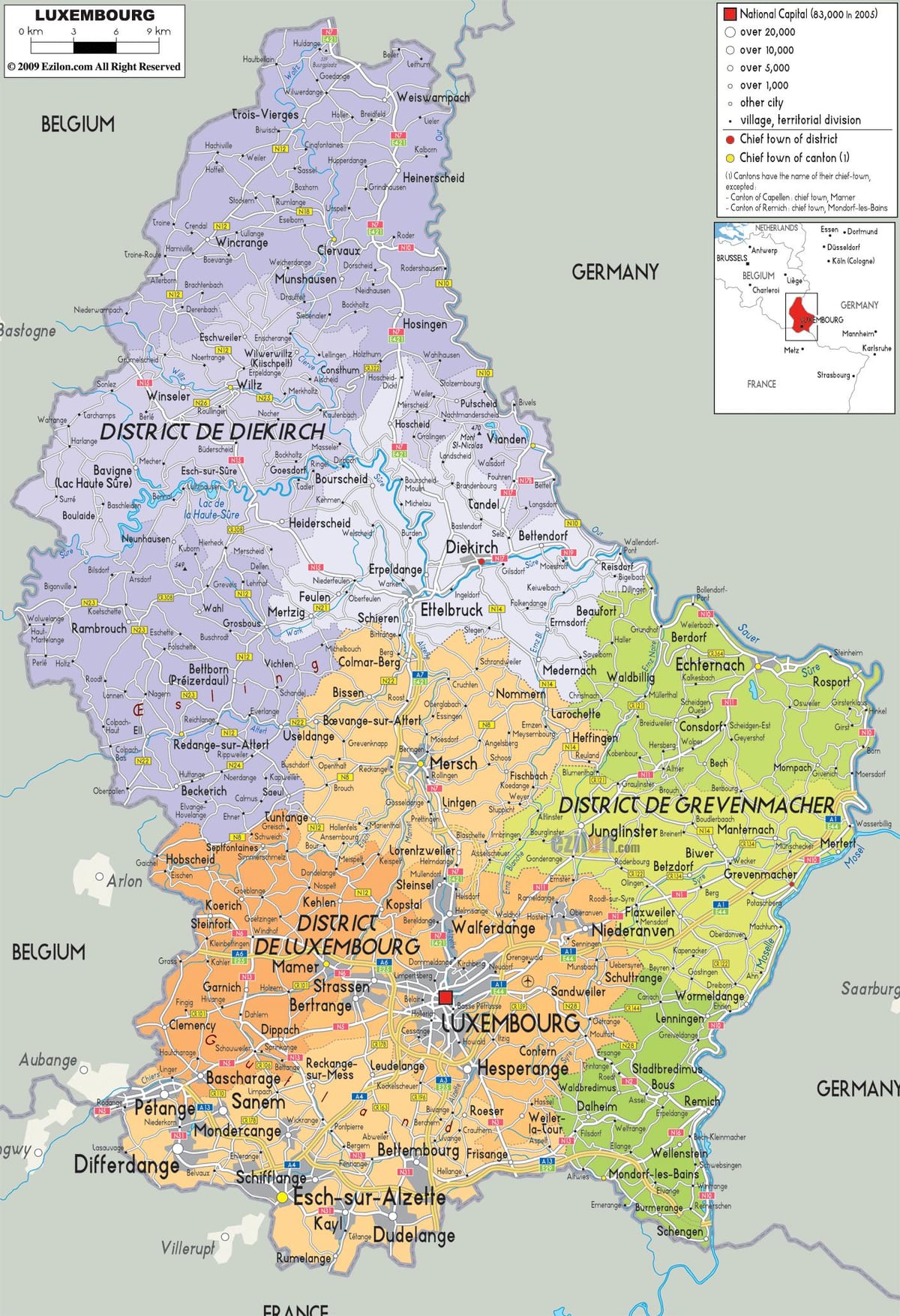 Люксембург карта країни