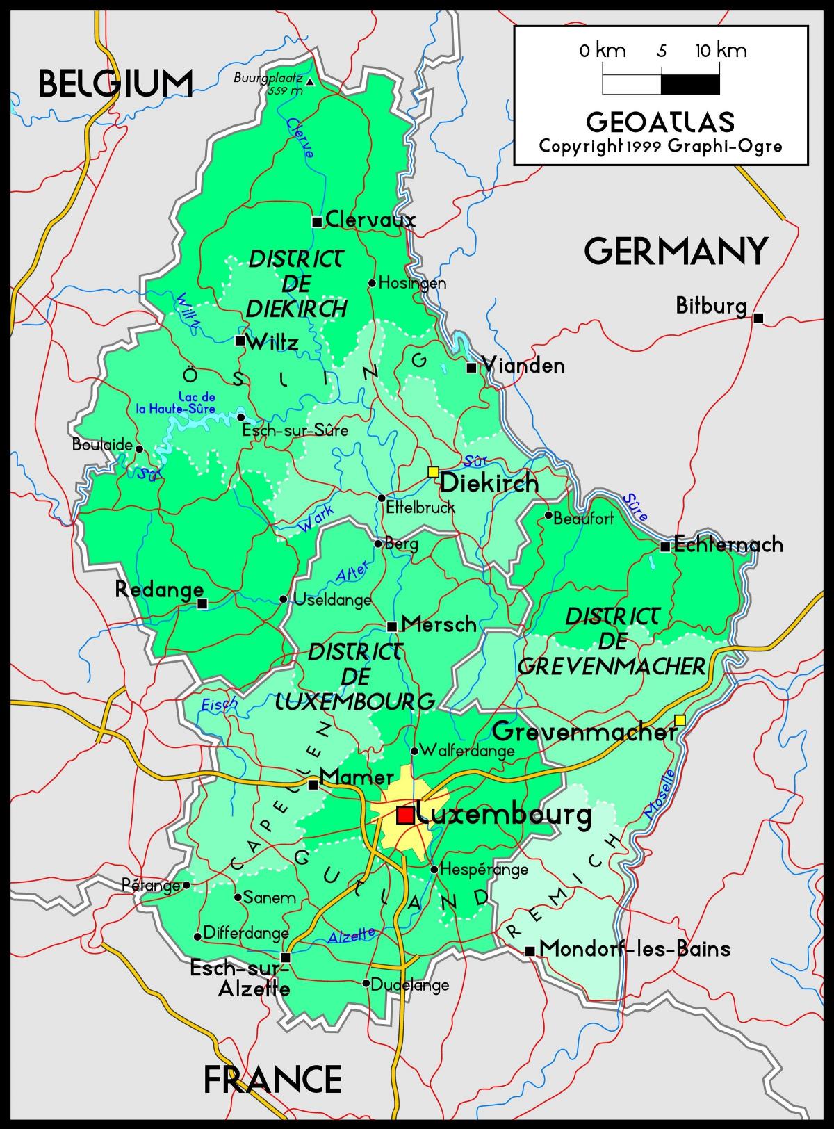 Люксембург розташування карті 