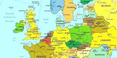 Карта Люксембургу і навколишніх країн