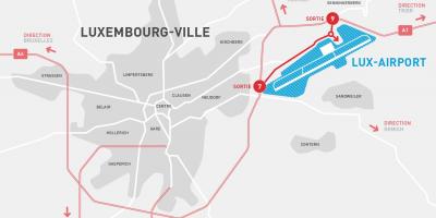 Карта аеропорт Люксембург