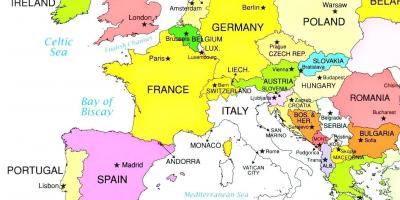 На карті Європи Люксембург